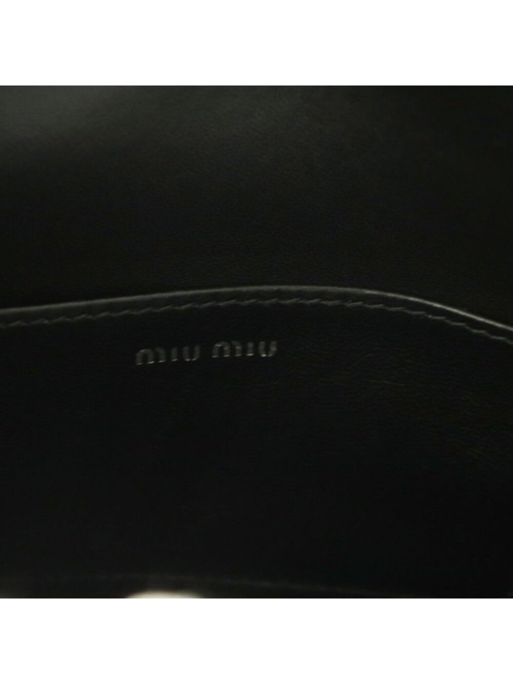 Miu Miu 2-Way Matelasse Shoulder Bag Tote Flap Nappa Leather Quilted Black - Picture 9 of 9